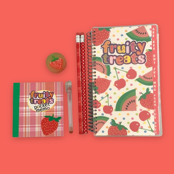 Fruity Treats Cute Stationery Planning Kit Notebook Set Office School Supplies - Picture 2 of 3